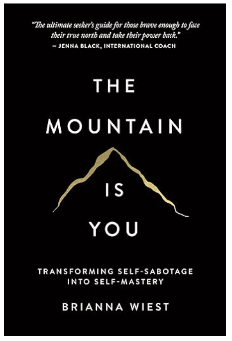 Top Growth Mindset Books for Personal Development in 2025 6 "Book cover of 'The Mountain Is You' by Brianna Wiest, focusing on transforming self-sabotage into self-mastery."
