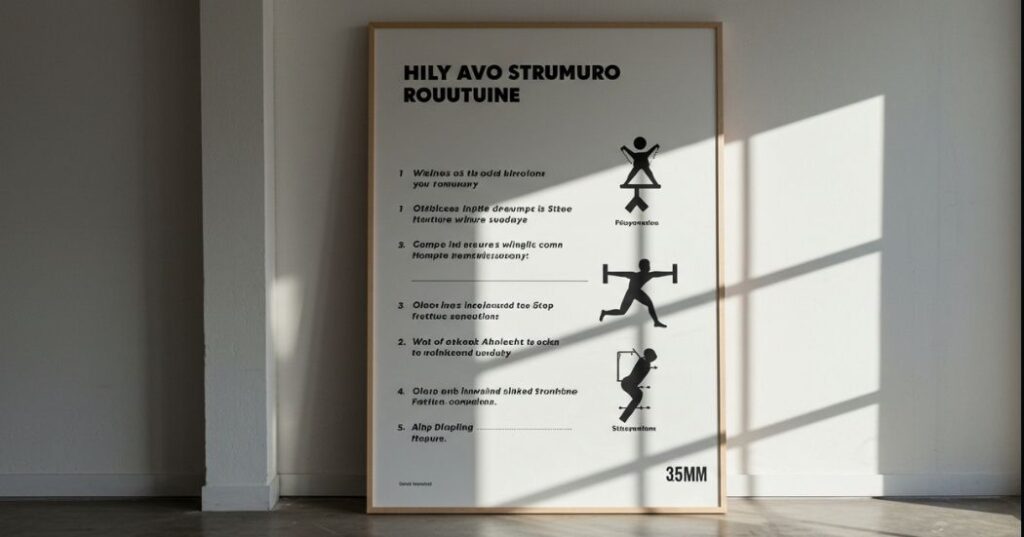 Infographic displaying a sample daily routine for athletes to optimize REM sleep, with specific times and actions.