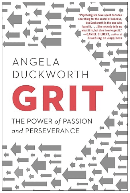Top Growth Mindset Books for Personal Development in 2025 3 "Book cover of 'Grit: The Power of Passion and Perseverance' by Angela Duckworth, a key book on achieving long-term goals."