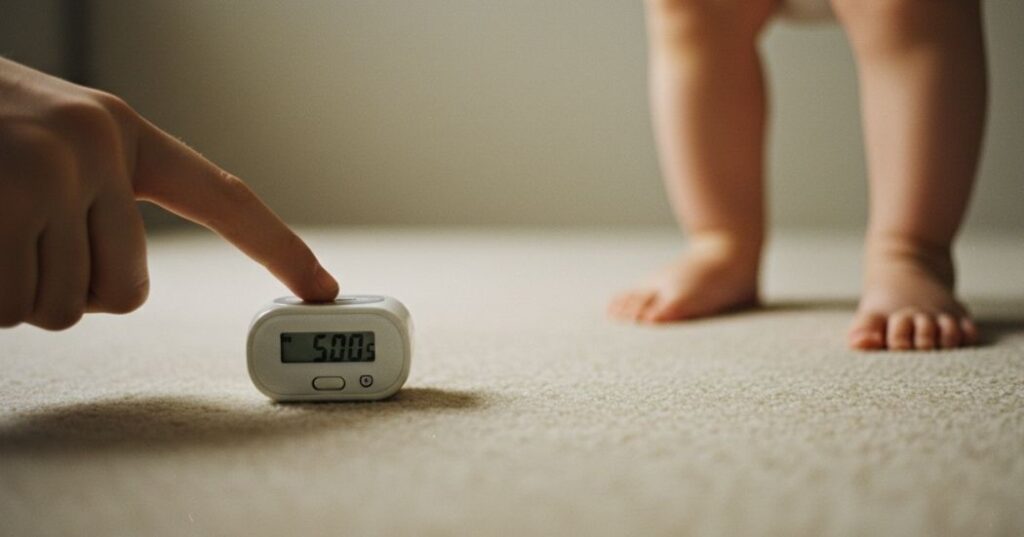Mindset Hacks to Crush Procrastination and Skyrocket Your Productivity 3 Image showing a hand pressing a 5-minute timer, symbolizing starting tasks in small increments.