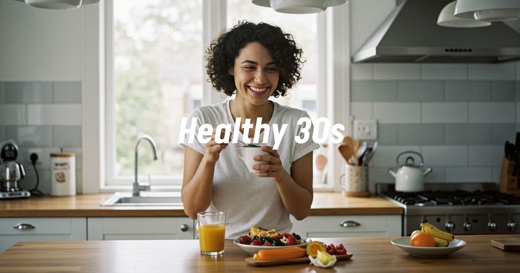Thrive in Your Thirties: Essential Healthy Habits for Women Over 30 7 Confident woman in her 30s enjoying a healthy breakfast in a bright kitchen