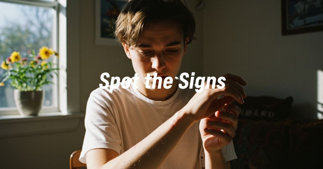 Lyme Disease Early Signs: When to Worry After a Tick Bite 2 Person examining a red circular rash on forearm in a sunlit room