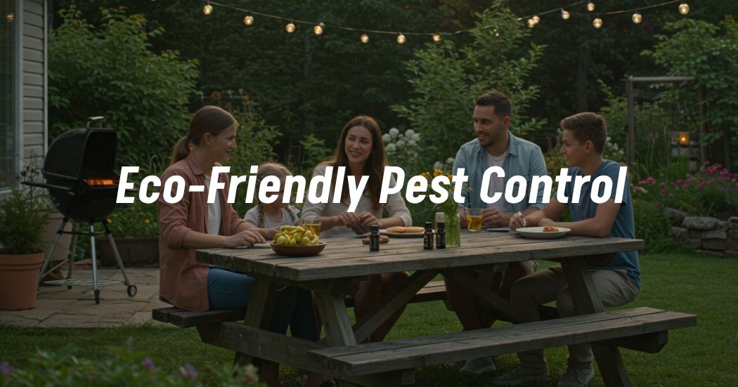Family enjoying a mosquito-free backyard with natural repellents.