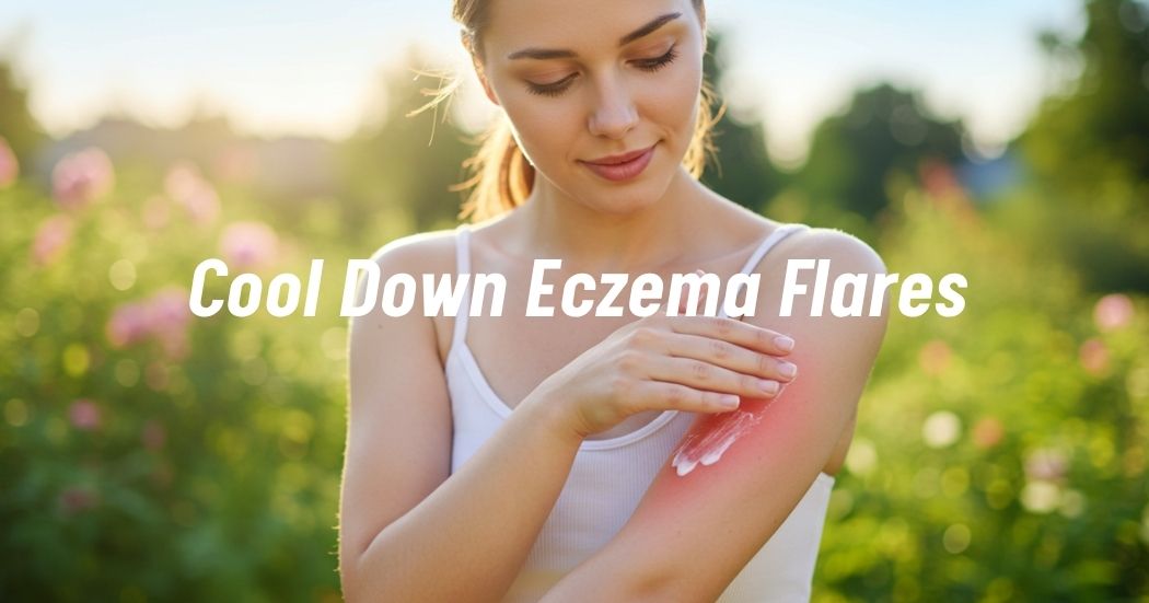 Eczema Heat Rash: 6 Soothing Treatments to Calm Heat-Triggered Flares 1 Individual treating eczema heat rash with soothing lotion in hot weather.